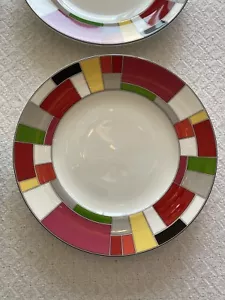 Kate Spade Lenox Plate Gramercy Park Irving Place Salad 9.5 inch Color Block - Picture 1 of 8