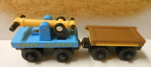 LEARNING CURVE Thomas Wooden Railway Train HAND CAR/FLATBED Sodor Railroad 2001 - Picture 1 of 3