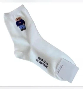 Bear Crew Socks White NWT - Picture 1 of 3