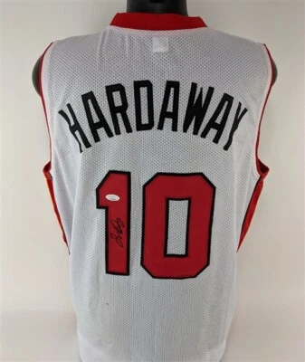 Tim Hardaway Signed Miami Heat White Jersey (JSA COA) 1989 1st Round Pick - Image 1 of 4