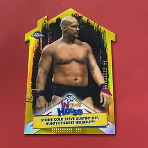 2021 Topps Chrome Stone Cold Steve Austin In Your House Gold Refractor #05/50