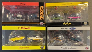 M2 Machines 2024 Christmas Ornaments Set of 4 c30, mustang, challenger, p/wagon - Picture 1 of 5