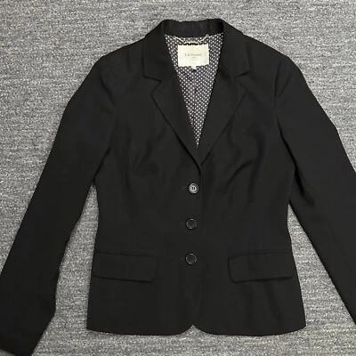 Blazer LK Bennet Mujer 8 Negro 3 Botones Uso Profesional Chaqueta Clásica Negocios Foto 1 de 4