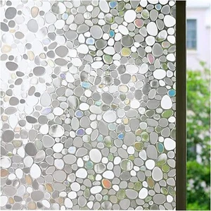 Película de privacidad de vinilo de vidrio grabado decorativo reflectante 3D premium para ventana - Imagen 1 de 3