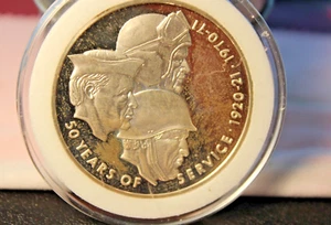 1920-1970 50 Years of Service Disable American Veteran Sterling Silver Medal - Bild 1 von 12