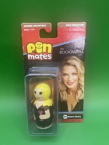 Bookworm Melanie Harlow Pin Mates Wooden Collectible Figure Author Woman Novel - Picture 1 of 4