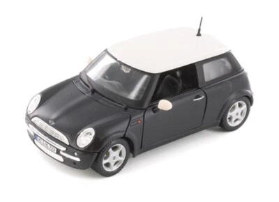 2001 Mini Cooper R50 R53 1/24 Scale Diecast Model by Maisto - MATTE BLACK - Image 1 of 4