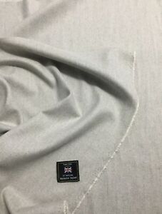 4 Metres Grey Sparkle Virgin Wool & Cashmere Fabric By Joshua Ellis Cashmere