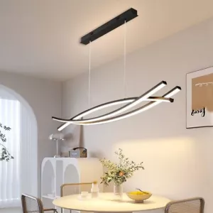 LED Pendel Leuchte Fernbedienung Ess Wohn Zimmer Beleuchtung dimmbar Hänge Lampe - Bild 1 von 12
