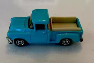 1957 GMC Step side Miniature Truck 1:66 By Matchbox 2009 Mattel Teal Thailand - Picture 1 of 6