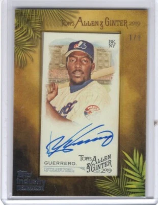 2019 Topps Allen & Ginter Mini Auto Industry Conference Vladimir Guerrero 1/1 - Image 1 of 2