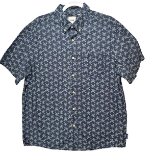 Rowm Shirt Mens L Hawaiian Turtle Aloha Camp Button Up Sea Beach Ocean Resort - Picture 1 of 12