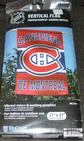 NHL DE MONTREAL CANADIENS VERTICAL HOCKEY FLAG 27 x37 Cover