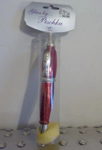 Glass by Peschka Red Pen Vintage Christmas Ornament - Bild 1 von 3