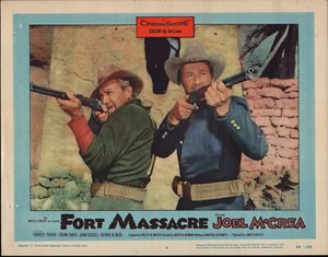 FORT MASSACRE orig 1958 11x14 lobby card movie poster JOEL MCCREA/FORREST TUCKER