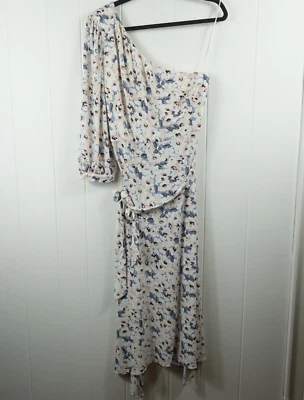 Vestido Ralph Lauren para mujer floral elástico jersey de un hombro talla 12 Foto 1 de 4