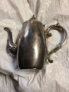 Vintage Antique Silver Copper Teapot WM A Rogers - Picture 1 of 15
