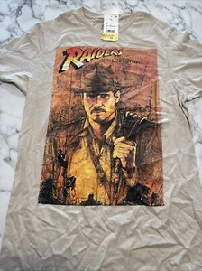 NEW Indiana Jones Men's Raiders of The Lost Ark Distressed Poster T-Shirt Small - Picture 1 of 3