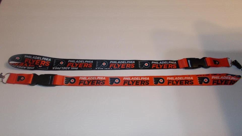 2 cordones Philadelphia Flyers NHL impresos en ambos lados 25" de largo envío gratuito Foto 1 de 1