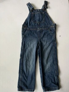 Vintage Wrangler Kid's Blue Denim Bib Overalls With Pockets Toddler Size 4T - Picture 1 of 6