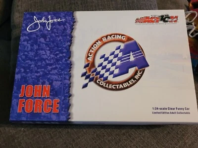 John Force 1/24 смешной автомобиль Castrol GTX 2002 Mustang прозрачный корпус в коробке новый! - Изображение 1 из 4