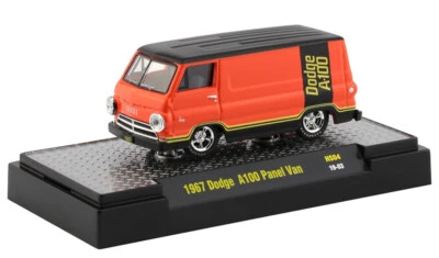 Diecast M2 Machines 1967 Dodge A-100 Panel Van Go Mango Hobby Exclusive 1:64 - Imagem 1 de 2
