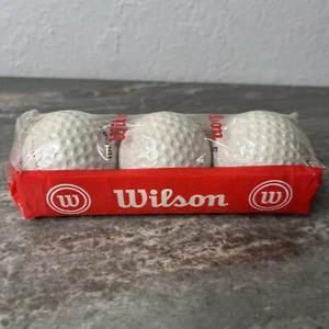 Vintage Wilson # 4 Blue Ridge Vulcanized Golf Balls 1 Sleeve 3 Balls- NIP - Picture 1 of 5