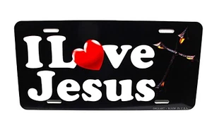 JESUS CHRIST CHRISTIAN CROSS RELIGIOUS METAL NOVELTY CAR LICENSE PLATE AUTO TAG - Picture 1 of 15