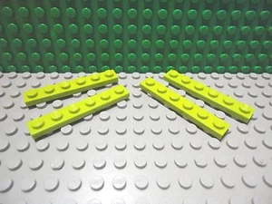 Lego 4 Lime Green 1x6 base plate NEW - Picture 1 of 1