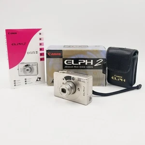Canon ELPH 2 Point Shoot Camera Travel TESTED Complete Zoom Flash Elph2 - Picture 1 of 17