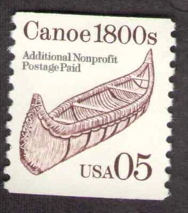 US. 2453. 5c, Canoe 1880s. Precancel Coil Single. MNH 1991 - Picture 1 of 1