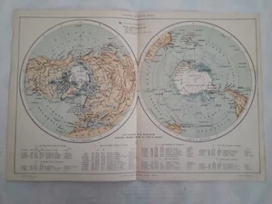Mappa Cartina Viaggi ai due Poli Casa Editrice Vallardi Milano - Picture 1 of 1