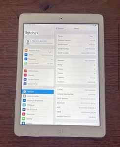 Apple iPad Air A1475  Wi-Fi Cellular 64GB Weiß Wie Neu Garantie Händler Geprüft - Bild 1 von 3