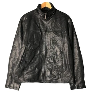 Vintage Boston Harbor stand-collar leather jacket size S (men's) - Picture 1 of 15