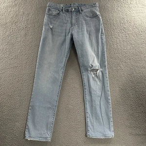 Gap Mens Jeans Blue Size 31x30 Straight Distressed Stretch Cotton Blend - Picture 1 of 17