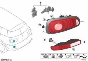 NEW MINI CLUBMAN F54 RIGHT OFFSIDE REAR LOWER BUMPER LIGHT UNIT 63217352158 - Picture 1 of 2