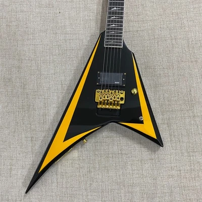 Guitarra eléctrica en forma de cola de golondrina más vendida con herrajes dorados Entrega rápida Foto 1 de 4