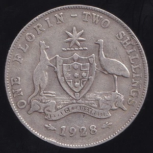 Australia 1928 Un Florín 2/- Jorge V - casi fino - Imagen 1 de 3