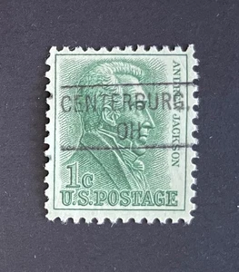 Centerburg, Ohio Type 828 Precancel - 1 cent Jackson - U.S. #1209 - OH - Picture 1 of 1