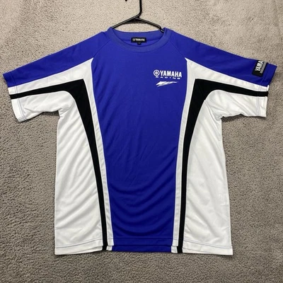 Yamaha Shirt Adult F Blue White Racing Motocross Dirt Bike Blue Revs Yamalube - Image 1 of 4