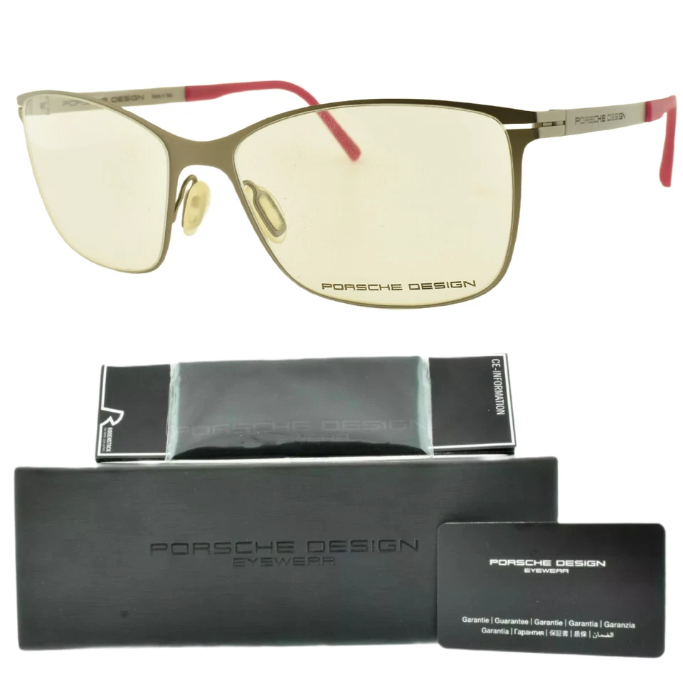 Porsche Design P 8262 Women Silver Optical Frame Metal Full Rim Oval Eyeglasses