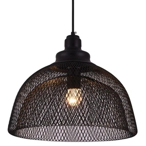 Elegant Lighting LDPD2032 Warren 1 Light 13-1/2"W Pendant - Black - Picture 1 of 6