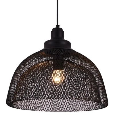 Elegant Lighting LDPD2032 Warren 1 Light 13-1/2"W Pendant - Black - Image 1 of 4