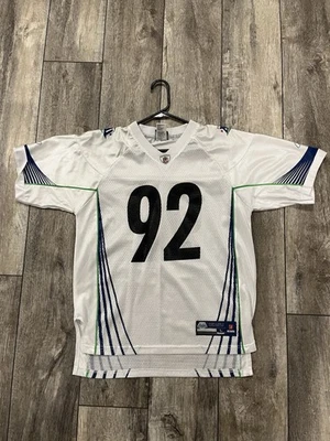 Camiseta Reebok Pittsburgh Steelers XLIII James Harrison #92 blanca Foto 1 de 2