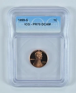 1999-S Lincoln Memorial Cent PR70 DCAM ICG *0152 - Picture 1 of 5