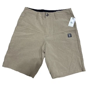 New Volcom Kerosene Hybrid Surf & Turf 4-Way Stretch Men's Shorts Size 30 Khaki - Picture 1 of 3