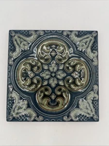 Vintage LA CAMPANELLA SASSUOLO italienischer Tonfliesenuntersetzer einzeln - Bild 1 von 6