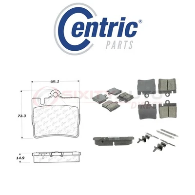 Centric Ceramic Disc Brake Pads w Shims for 2001-2002 Mercedes-Benz CL600 ai Foto 1 de 4