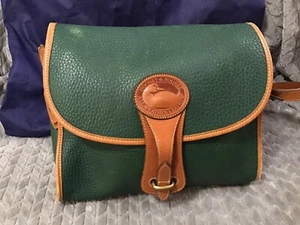 Dooney & Bourke Shoulder Bag Green - All Weather Leather Pebbled (Strap Cut) - Picture 1 of 24