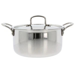 Stainless Steel Casserole Stock Pot Soup Stew Tri Ply Brew Boiling Cooking Pan - Picture 1 of 47